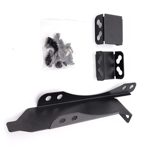 Dual Fan Mount Rack For Graphics Card Cooling DIY PCI Slot Bracket with vented heatsink and screw set in black metal.