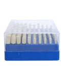 Get These 100 Pcs Wool Felt Mounted Mandrels For High Speed Polishing And Buffing Projects With 3mm Shank And 0.4 To 1cm Size For Serious Rockin Results in clear container.