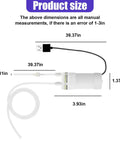 Dimensions of Heavy Duty Oil Extractor Pump With 5V Portable Electric Fluid Siphon and Extended Hose for quick engine oil swaps.