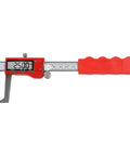 Digital Brake Disc Caliper 0-150mm Stainless Steel LCD Electronic Vernier with red handle for precise brake measurement.