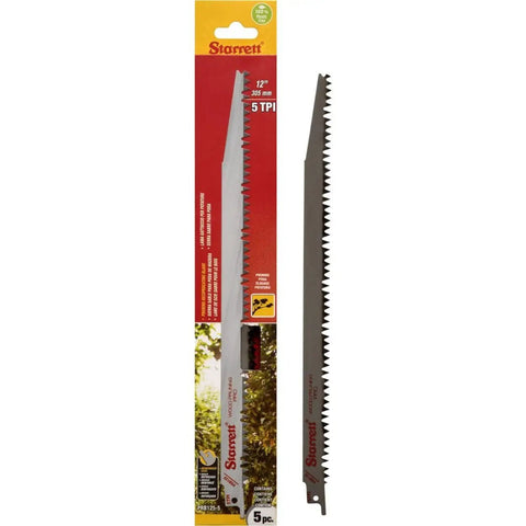 Pruning Reciprocating Saw Blade, Tapered High Carbon Steel For Fast Root And Tree Stump Cutting, 12 Inch Length in packaging