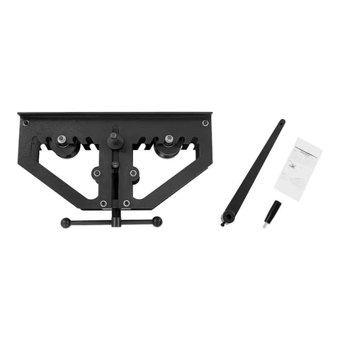 1.5 Inch Manual Metal Tube Bender Heavy Duty Steel Tabletop Pipe Bending Tool W/ Mold Set For Repair Shop Pipeline Construction top view with components