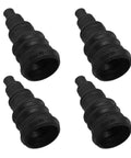 Universal Car Wire Grommet Kit Rubber Pass Through Grommets For Automotive Repairs And Vehicle Cable Management With Weather Resistance UV Defense For Outdoor Use And Easy Maintenance, black rubber, 4-piece set