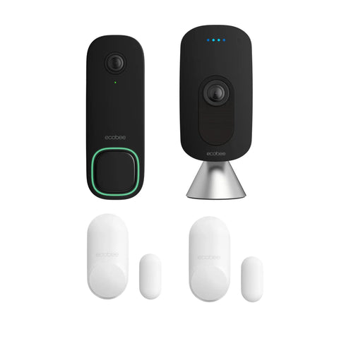 Home Security Bundle With 1080P HDR Smart Doorbell Camera Wired SmartSensor For Doors And Windows And SmartCamera With Voice Control