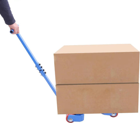 Heavy Duty Machinery Transport Skates Featuring Carbon Steel Frame And 360 Swivel Pu Casters For smooth gliding with large boxes.