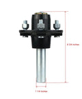 Trailer Axle Kit Assembly With Four On Four Inch Bolt Idler Hub And One Quarter Inch Round BT8 Spindle For Two Thousand Pound Axles