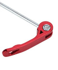 Red alloy lever of no tool quick release wheel skewers for front and rear bikes, high temperature wear resistant, easy install