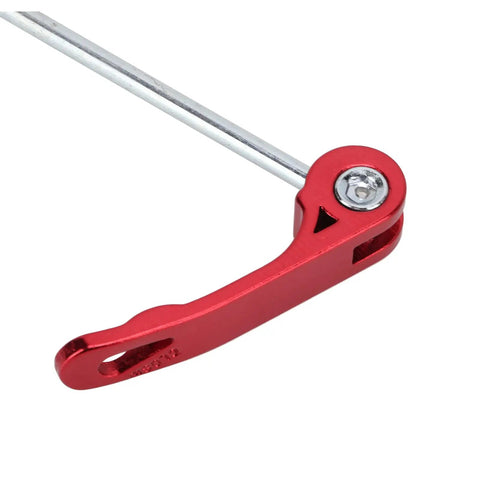 Red alloy lever of no tool quick release wheel skewers for front and rear bikes, high temperature wear resistant, easy install