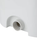 Close-up of the drain outlet on the No Fuss Portable Clothes Washer Game Changing Hand Crank Operation, compact design.