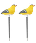 Two Probe Soil Moisture Meter With Watering Alarm Bird Plant Water Tester And Hygrometer Sensor Easy Peasy To Use Gardening Tool Kit For Indoor Or Outdoor Plants Yellow showing two yellow bird-shaped sensors.