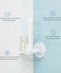 Wall Mounted Telescopic Shelf Bracket With Rotating Corner Base for bathroom, adjustable frame on tiled wall