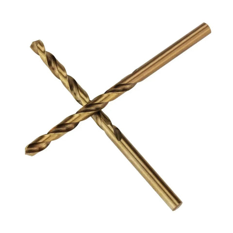 Two drills from 13 Piece M35 Cobalt HSS Drill Bit Set For Metal And Stainless Steel, Twist Bits With Universal Shank
