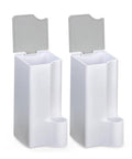 2 Pack Toilet Wand Holder Organizer For Standard Wand System, Keeps Up To 6 Refill Pads, Super Handy Mount In White And Gray