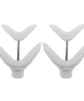 2 Pack Kids Crib Rail Connector Clips For Playpens, Safe Locking Bed Rail Clamps shown in grey, universal fit for stability.