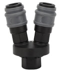Durable Plastic Steel Quick Connector 2 Piece Set For C Type Round Two Way Air Fitting In Compressed Gas Systems Industrial Pneumatic