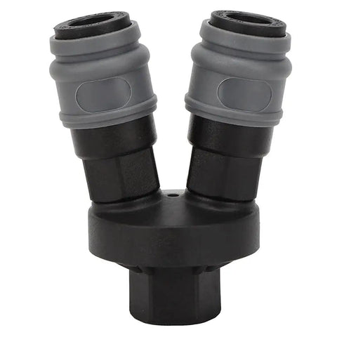 Durable Plastic Steel Quick Connector 2 Piece Set For C Type Round Two Way Air Fitting In Compressed Gas Systems Industrial Pneumatic