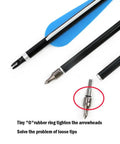 Close-up of 12 Pack 30 Inch Archery Aluminum Arrows With Spine 300 showing durable tips for target practice and hunting.