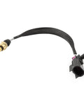 Coolant temperature sensor 213-4233 with brass threaded probe, braided black wire, gray connector