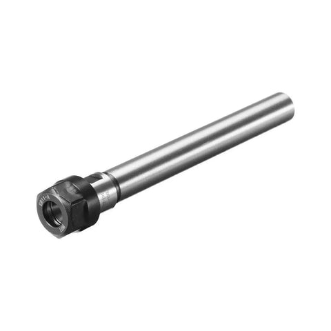 Precision C12 ER11 Straight Shank Extension Rod For CNC Milling Holds Collet Chuck, hardened steel, designed for metal projects.