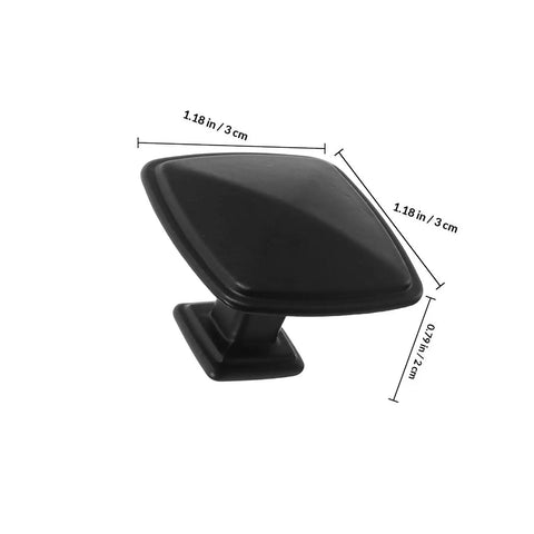 Sleek Black Aluminum Cabinet Knobs Featuring Smooth Texture No Sweat Installation For Kitchen Bedroom Drawer Pulls Modern Cupboard Handles Six Piece Home Refresh Kit, 1.18 in size