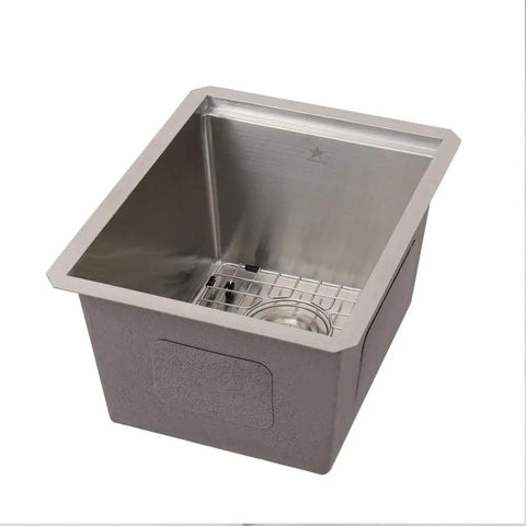 Undermount Stainless Steel Kitchen Sink With Grid And Cutting Board 15 X 19 X 10 Single Bowl 304 Grade Includes Strainer