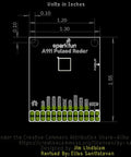 60GHz Pulsed Radar Breakout A111 With Integrated Antenna Single Chip PCR Radar Solution SPI Interface Up To 50MHz High Precision Distance Motion And Gesture Sensing For DIY Projects board top view with inch dimensions