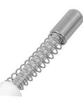 Close-up of a metal spring component from Four Pack Crib Latch Window Screen Pin Set Spring Loaded Bed Latches Window Screen Repair Kit.