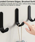 Heavy Duty Peel And Stick Wall Hooks Stainless Steel Coat Rack For Home Entryway with smooth, rounded edges and a brushed surface.