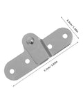 4-Piece Folding Table Hinges Kit For 180-Degree Beefed-Up Heavy-Duty Attic Ladder And Folding Furniture Repairs Chicken-Mouth Shape Hardware Easy Install Replacement For Pull-Down Stairs And Foldable Tables, silver iron hinge 7.7cm