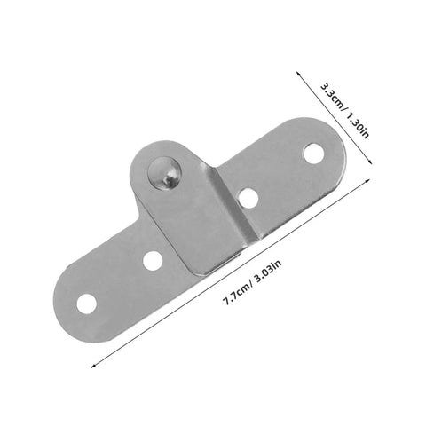 4-Piece Folding Table Hinges Kit For 180-Degree Beefed-Up Heavy-Duty Attic Ladder And Folding Furniture Repairs Chicken-Mouth Shape Hardware Easy Install Replacement For Pull-Down Stairs And Foldable Tables, silver iron hinge 7.7cm
