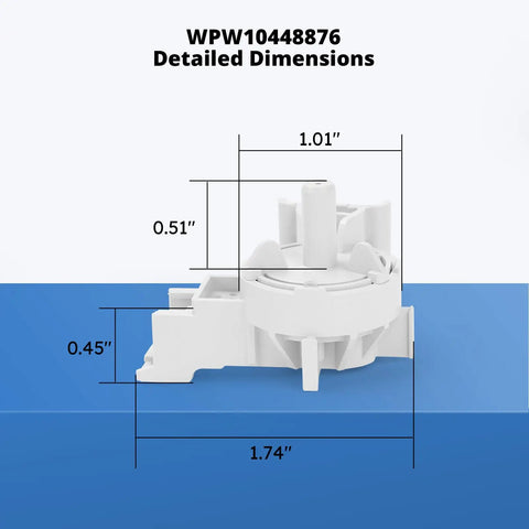 Washer Water Level Pressure Switch Replacement for Whirlpool and Maytag Models dimensions diagram