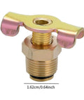 Three Eighths Inch NPT Solid Brass Drain Valve For Air Compressors And Tank Drains Petcock Water Drain Fittings Easy Install Replacement Part For Piston Compressors Durable Brass Construction