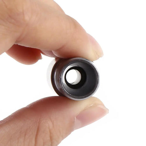 Heavy Duty Er 11 Collet Chuck Spacer Sleeve Shaft Extender Steel Straight Shank Durable For Boring Milling And Drilling Motor Spindle Upgrade Tool held in hand, showing inner diameter.