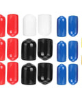 Ultimate 20 Piece Carburetor Vacuum Rubber Cover Kit Intake Tube Caps Set For Chevy Olds Engine Hose Line With 5 Sizes Of Durable PVC Rubber Fits All Your Needs And Keeps Performance Rock Solid., assorted PVC rubber vacuum caps in red, white, blue, black, and yellow