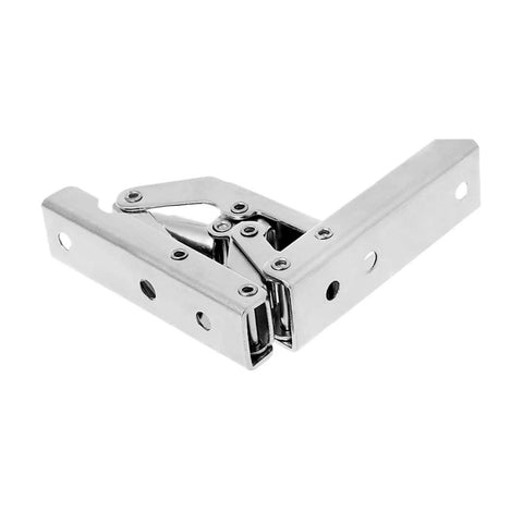Hidden Hinge Kit 2 Pack For Cabinets And Wardrobes, 90 Degree Folding Door Hardware, steel construction close-up angle