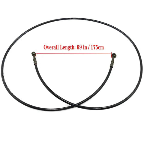 69 Inch Hydraulic Brake Hose For Coleman KT196 Go Kart Off Road 175 Cm Long Pro Grade Replacement Brake Line Cable shown in full length