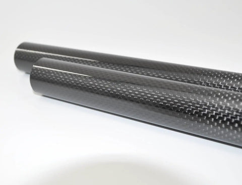 Ultra Light 3K Carbon Fiber Tube Wing Spar for DIY Drones, gloss twill finish, 8x12x500mm, perfect for custom builds detail.