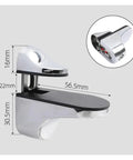 Heavy Duty Cabinet Shelf Clips 4 Pack Zinc Alloy Glass Clamp Brackets For 1 To 22 Mm Shelves Adjustable Wall Mount Floating Clips Anti Slip Grip
