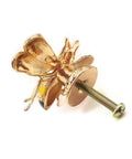 Sparkling Rhinestone Bee Cabinet Knob, 51mm gold zinc alloy pull for furniture, ideal for kitchen and bedroom use.