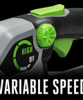 Close-up of Cordless Trimmer And Blower Combo Kit With 56V 4.0Ah Battery And Charger POWERLOAD Technology speed dial