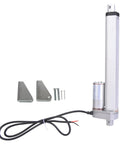 Top Shelf Electric Linear Actuator 300N High Speed 12Vdc with aluminum body, mounting brackets, and screws for automation.