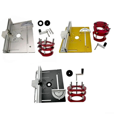Heavy Duty Aluminum Router Table Insert Plate With Built In Miter Gauge And Super Smooth Gliding Rails For Garage Builders And Hella Precise Woodworking Cuts Daily, showcasing various angles and details.