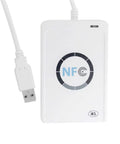 ACR122U NFC Card Reader Writer USB with SDK for ISO 14443 Mifare and FeliCa Cards CCID Compliant white rectangular device