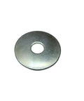 Single fender washer from 100 Piece One Quarter Inch By One And A Half Inch Zinc Plated Fender Washers Heavy Duty Fasteners Set For Industrial Construction Durable Hardware Assortment With Precise Threads For Tight Grip photographed against white background