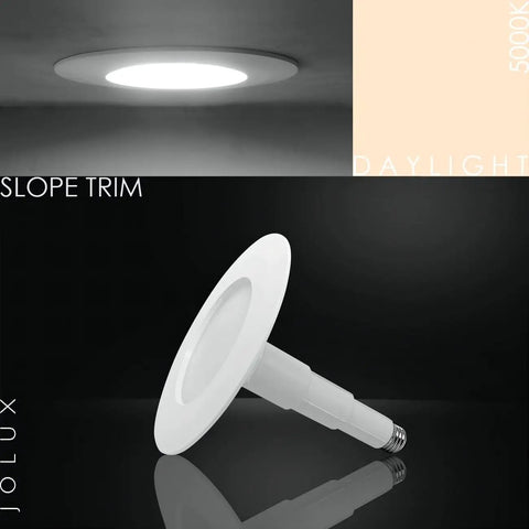 4 Pack 5 Or 6 Inch LED Recessed Retrofit Can Lights With Dimmable 12W Equivalent To 60W, 5000K Daylight, 800 Lumens, Bevel Trim