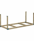 Heavyweight 2 By 4 48 Inch Wide By 96 Inch Deep Do It Yourself Plastic Ceiling Storage Kit with hardware, uninstalled view