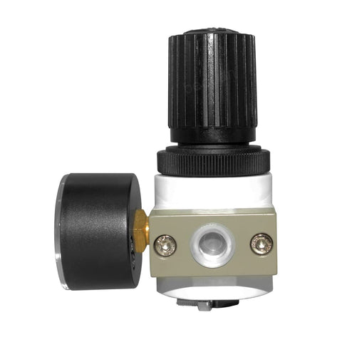 1/4 NPT Air Pressure Regulator With Gauge And Bracket For Pneumatic Tool Systems, Precise 0-180 PSI Adjustable Control