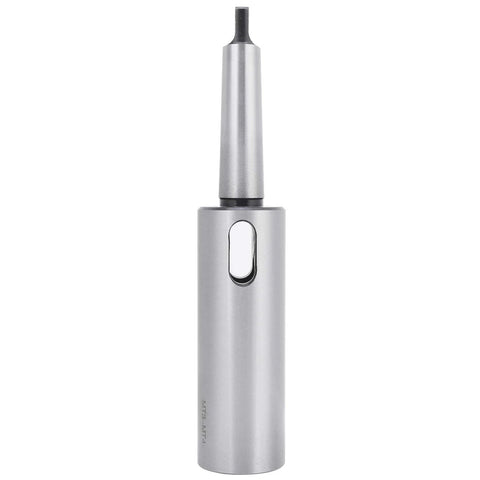 Morse taper reducing drill sleeve adapter for lathe MT3–MT4, metal silver finish