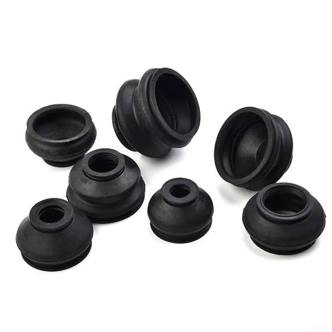 14x Ball Joint Rubber Boot Covers Track Rod End Kit With Tongue And Groove Fastening For Easy Drive Shaft Boot Replacement Multipack Pro Grade Flexible Lasting Protection For Full Lock Steering No Dismantling Required, black rubber boot covers set