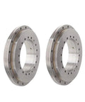 Rock Solid Yrt260P4 Turntable Bearing 260X385X55Mm showing two metal rings with holes for mounting in robotics.